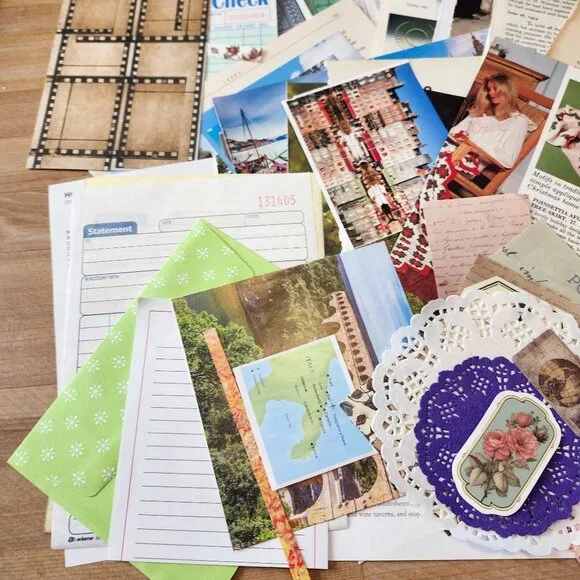 70 + Piece Ephemera Lot Junk Journal Scrapbooking Paper Supplies Mixed Bundle - Picture 5 of 5